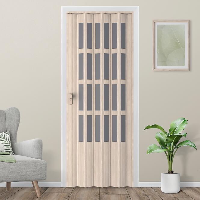 Harmonika ajtó PVC Lugano Roble Glacial
