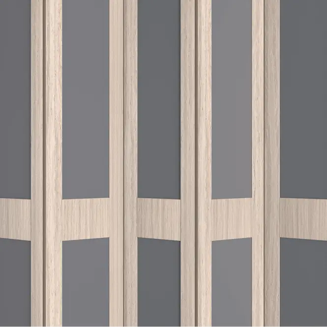 Harmonika ajtó PVC Lugano Roble Glacial,6