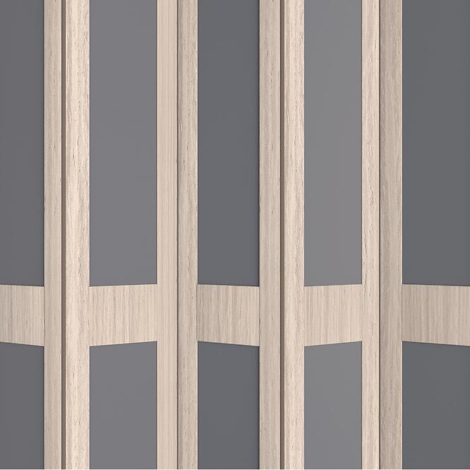 Harmonika ajtó PVC Lugano Roble Glacial,6