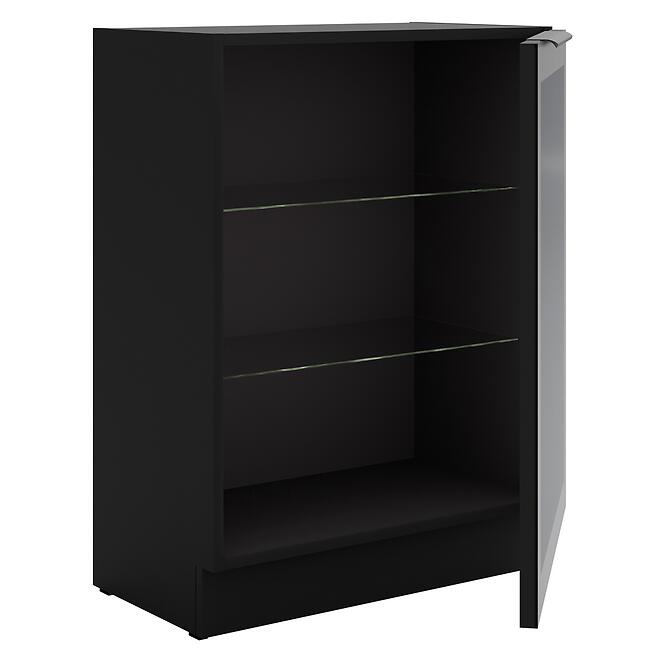 Konyhaszekrény - vitrin fekete/fekete 60DW 1F BB,3