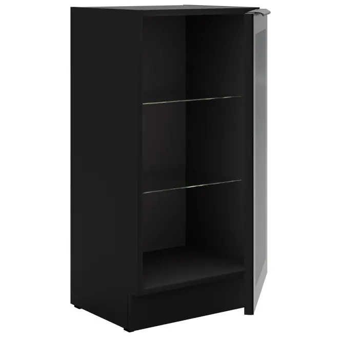 Konyhaszekrény - vitrin fekete/fekete 40DW 1F BB,3
