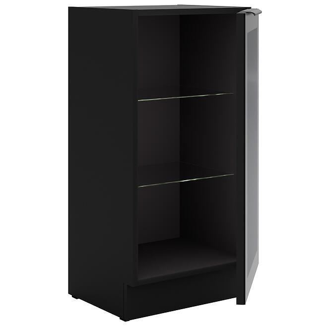 Konyhaszekrény - vitrin fekete/fekete 40DW 1F BB,3