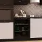 Konyhaszekrény - vitrin fekete/fekete 40DW 1F BB,9