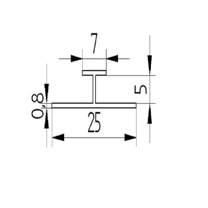SPC H-toldóprofil, 2,8 m C-0 ezüst,2
