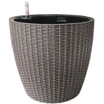 Öntözőrendszeres, rattanhatású virágcserép – 21x20 – HD8051S-BW