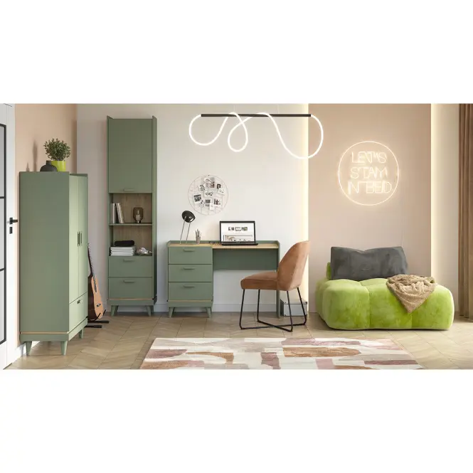 Íróasztal Scandi 03 Tölgy Olaj/zöld,8