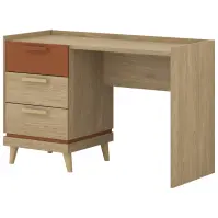 Íróasztal Scandi 03 Tölgy Olaj/Tégla