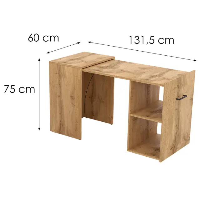 Íróasztal Smart Tölgy Wotan,3