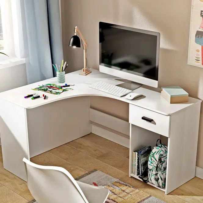 Íróasztal sarok Corner Fehér,5