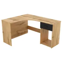 Íróasztal sarok Corner Tölgy Wotan/Fekete