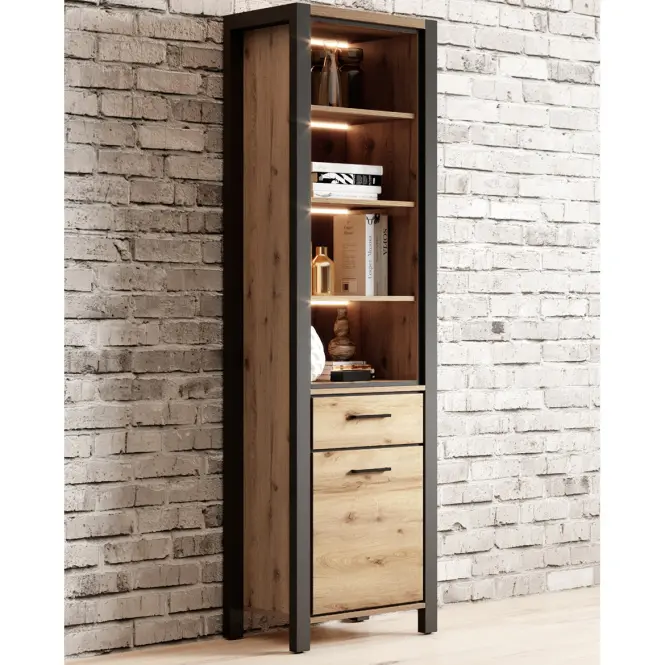 Vitrin 1d1s Aktiv 5 Tölgy Taurus/Fekete,10