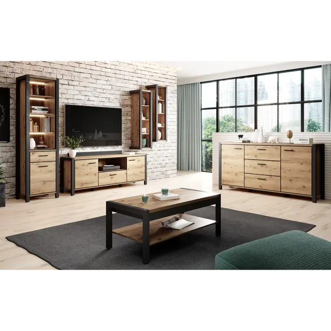 Vitrin 1d1s Aktiv 5 Tölgy Taurus/Fekete,11