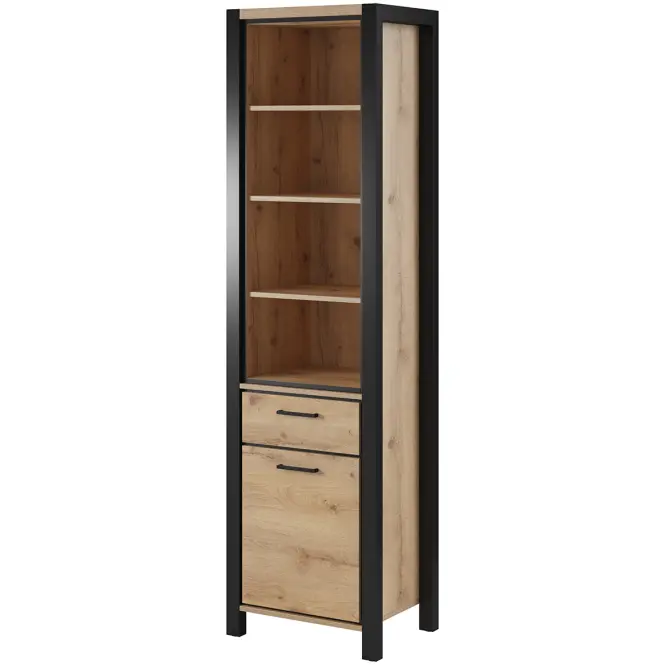 Vitrin 1d1s Aktiv 5 Tölgy Taurus/Fekete,7