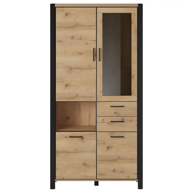 Vitrin 4d2s Aktiv 13 Tölgy Taurus/Fekete