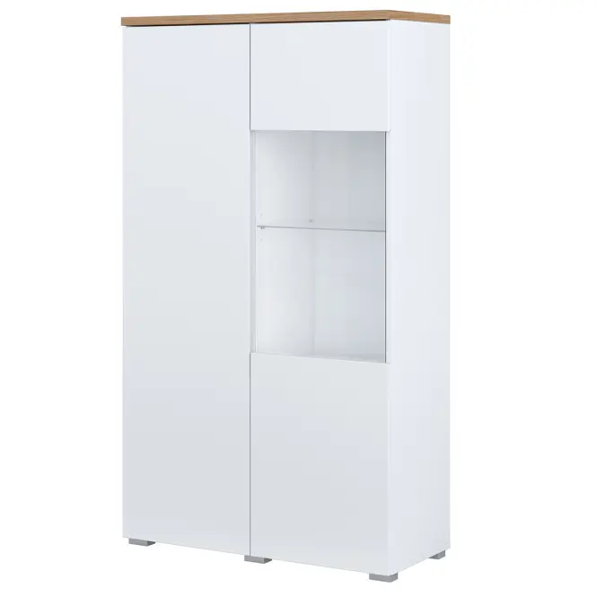 Vitrin 2d Modo 44 Tölgy Mauvella/Fehér