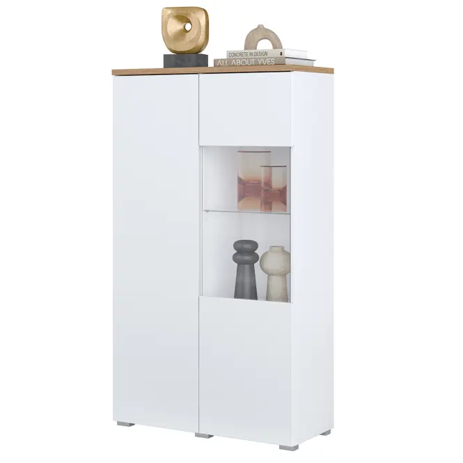 Vitrin 2d Modo 44 Tölgy Mauvella/Fehér,3