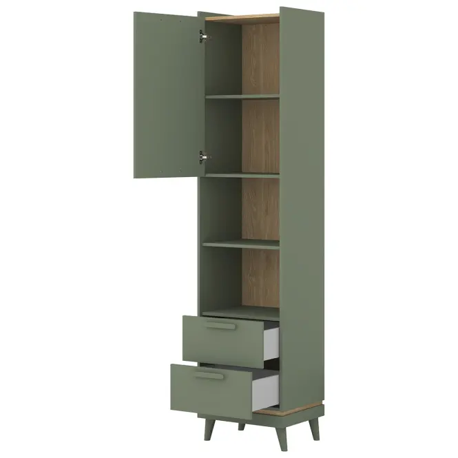 Regál Scandi 88 Tölgy Olaj/zöld