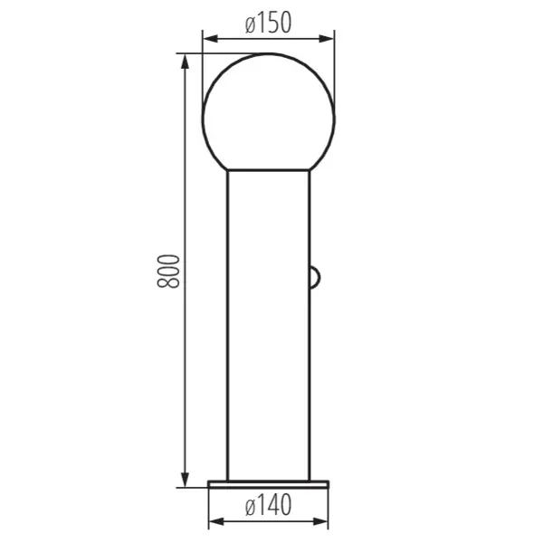Lámpa STONO 80 46086 SENSOR GRAPHITE LP1,5