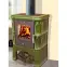 Kemence acél-kályhás Picollo II grassgreen 6 kW