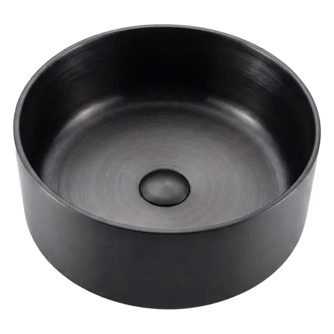 Mosdókagyló lapon Iron Round black