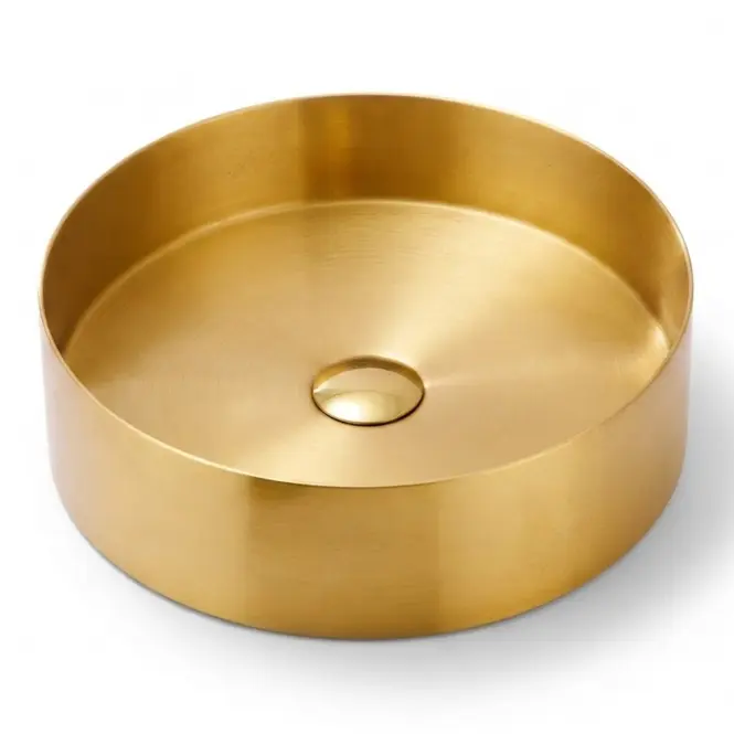 Mosdókagyló lapon Iron Round gold