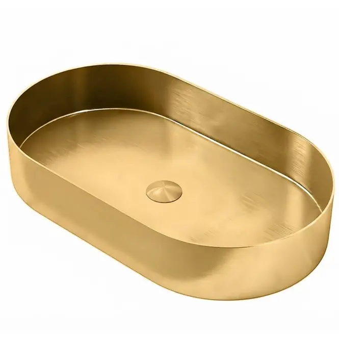 Mosdókagyló lapon Iron Oval gold