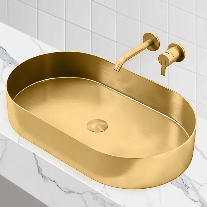 Mosdókagyló lapon Iron Oval gold,2