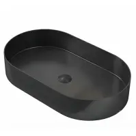 Mosdókagyló lapon Iron Oval black
