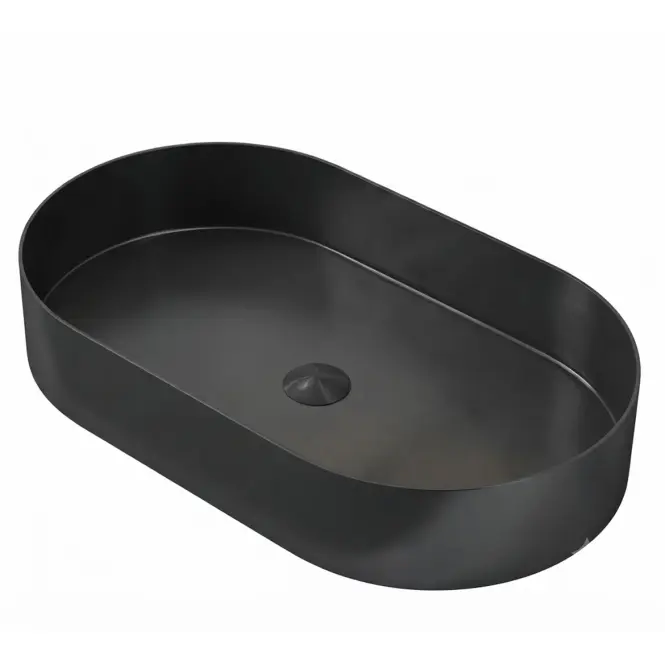 Mosdókagyló lapon Iron Oval black