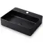 Mosdókagyló lapon Rectangle black 1/0