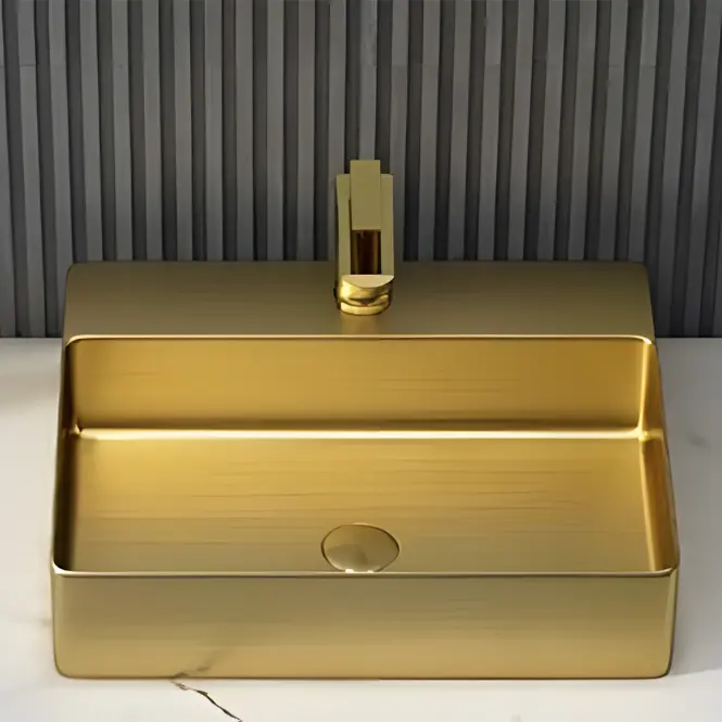 Mosdókagyló lapon Rectangle gold 1/0,2