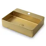 Mosdókagyló lapon Rectangle gold 1/0