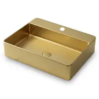 Mosdókagyló lapon Rectangle gold 1/0