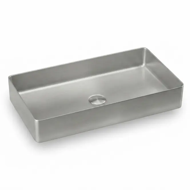 Mosdókagyló lapon Rectangle króm