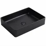 Mosdókagyló lapon Rectangle black