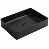 Mosdókagyló lapon Rectangle black