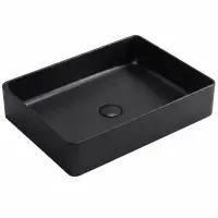 Mosdókagyló lapon Rectangle black