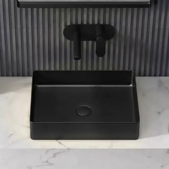 Mosdókagyló lapon Rectangle black,2