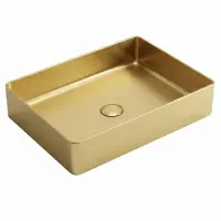 Mosdókagyló lapon Rectangle gold