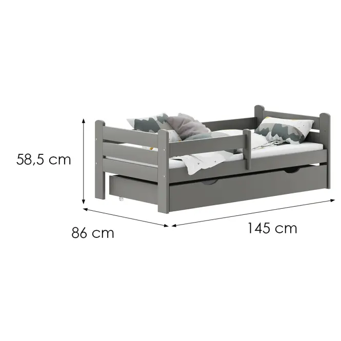 Ágy Flare 80/140 Szürke