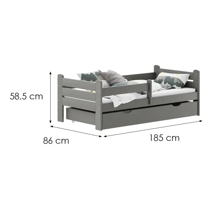Ágy Flare 80/180 Szürke