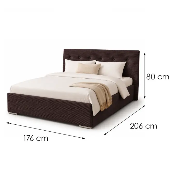 Ágy Mila 160x200 Lincoln 29ln barna,2