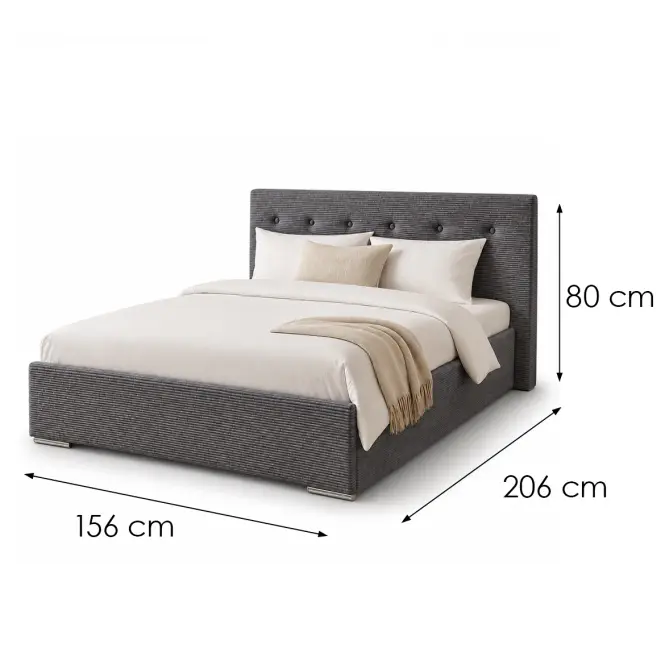Ágy Mila 140x200 Lincoln 90ln Szürke