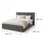 Ágy Mila 140x200 Lincoln 90ln Szürke,2