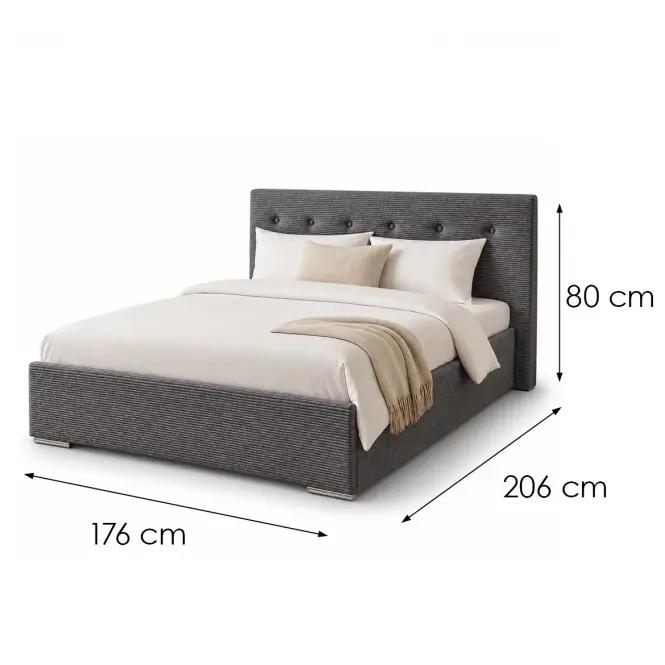 Ágy Mila 160x200 Lincoln 90ln Szürke,2