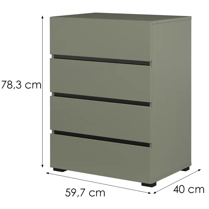 Komód Cross 27 Pine Green/Fekete,2