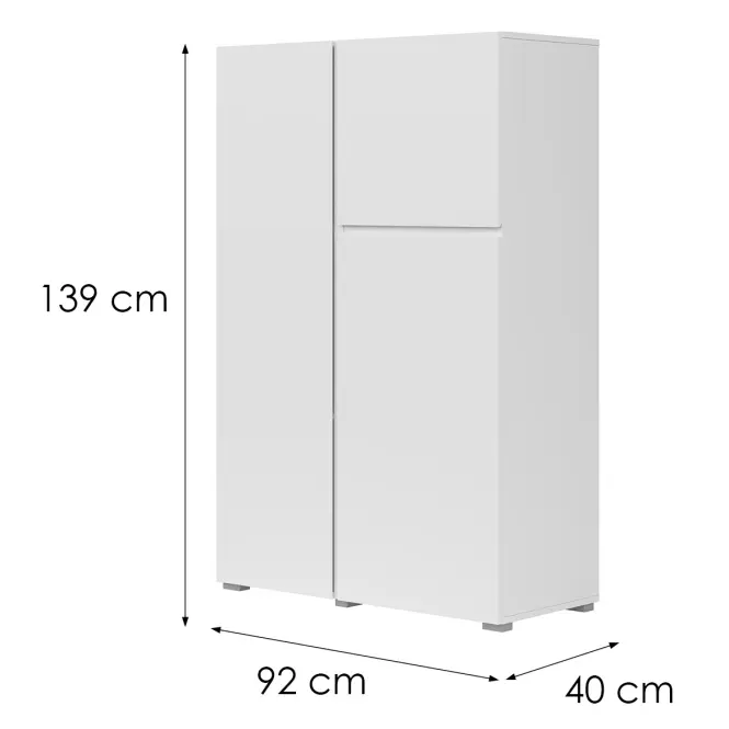 Komód Magas 3d Asymetric 46 Fehér,2