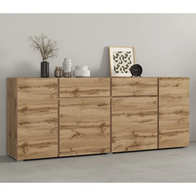 Komód 4d2s Asymetric 47 Fehér Tölgy Wotan