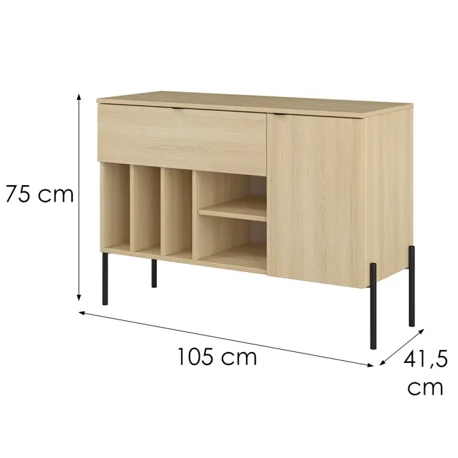 Komód 1d1s Ore 45  Tölgy Lindberg