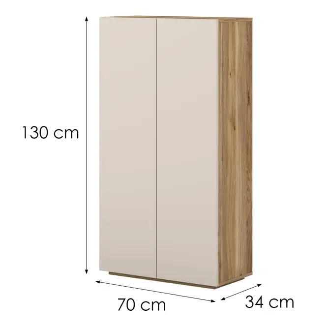 Komód Magas 2d Criss 42 Tölgy Mauvella/Kaszmir